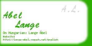 abel lange business card