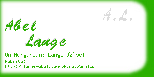 abel lange business card